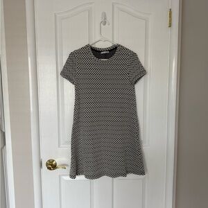 Zara Monochrome Geometric Mini Dress